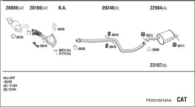 WALKER PEK018016AA