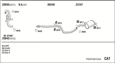 WALKER PEK018015AA