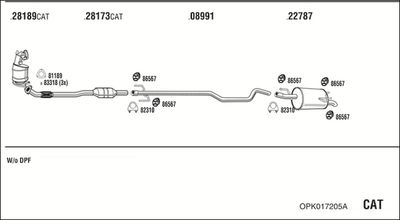 WALKER OPK017205A WALKER OPK017205A