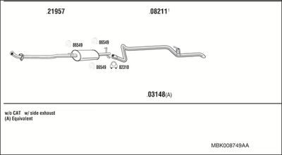 WALKER MBK008749AA