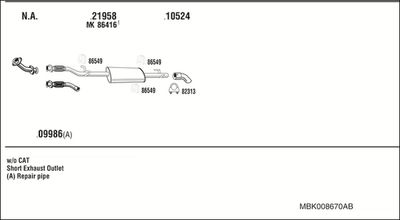 WALKER MBK008670AB WALKER MBK008670AB