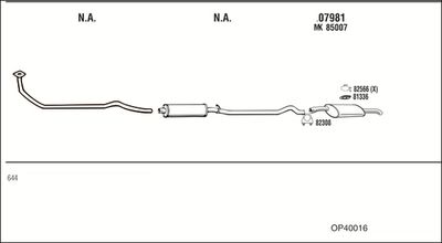 WALKER OP40016 WALKER OP40016