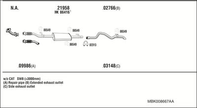 WALKER MBK008667AA