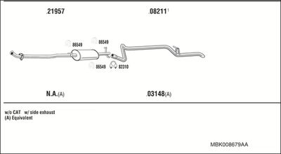 WALKER MBK008679AA