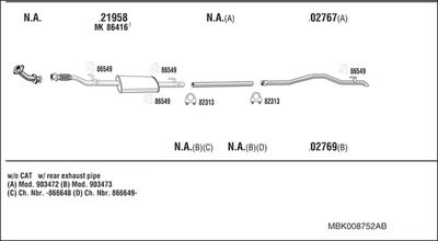 WALKER MBK008752AB