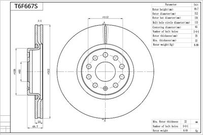 AISIN T6F667S