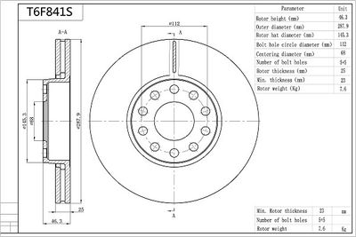 AISIN T6F841S