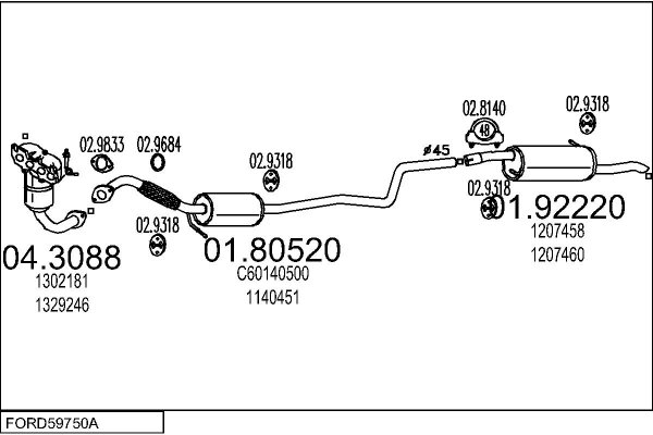 MTS FORD59750A016625