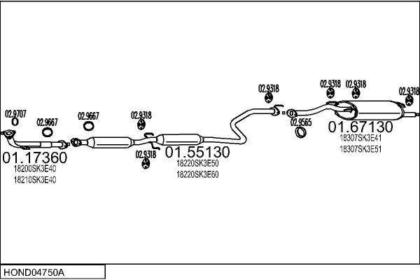 MTS HOND04750A014076