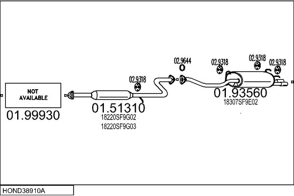 MTS HOND38910A004234