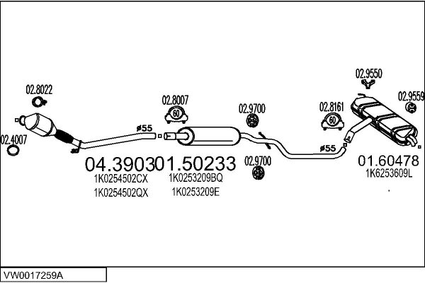 MTS VW0017259A017280