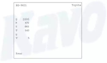 KAVO PARTS BD-9621 KAVO PARTS BD-9621