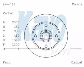 KAVO PARTS BR-4726 KAVO PARTS BR-4726