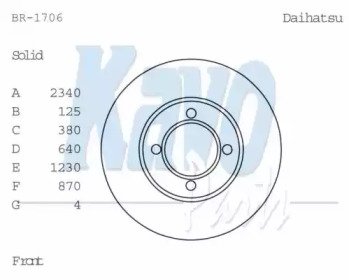 KAVO PARTS BR-1706 KAVO PARTS BR-1706