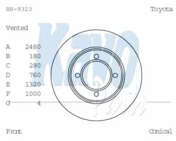 KAVO PARTS BR-9323 KAVO PARTS BR-9323