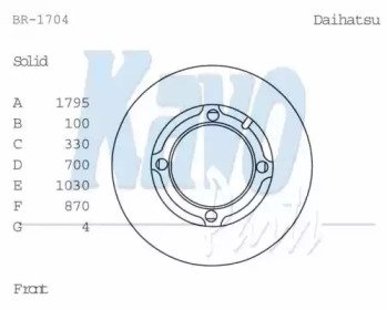 KAVO PARTS BR-1704 KAVO PARTS BR-1704