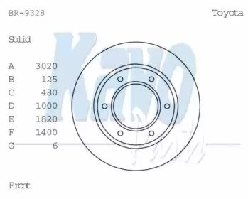 KAVO PARTS BR-9328 KAVO PARTS BR-9328