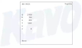 KAVO PARTS BD-9622 KAVO PARTS BD-9622