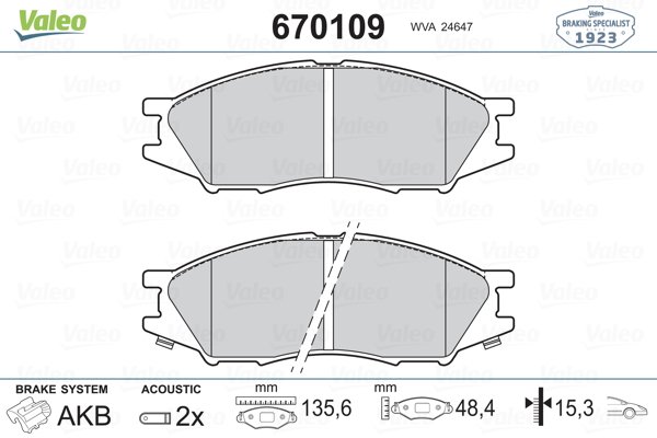 VALEO 670109 VALEO 670109
