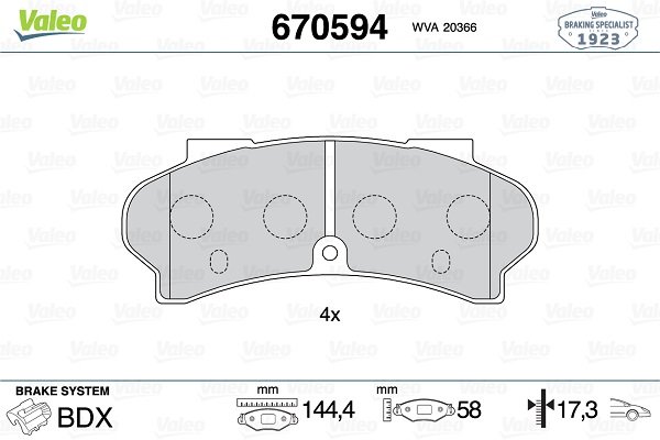 VALEO 670594 VALEO 670594