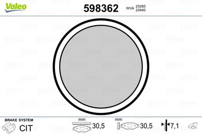 VALEO 598362 VALEO 598362