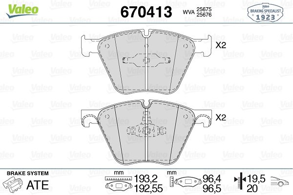 VALEO 670413 VALEO 670413