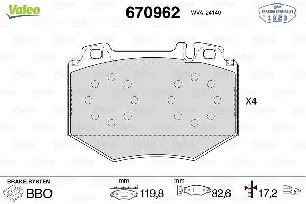 VALEO 670962 VALEO 670962