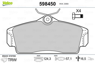 VALEO 598450