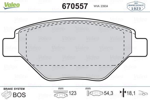 VALEO 670557 VALEO 670557