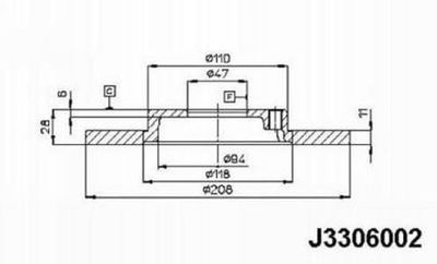 NIPPARTS J3306002 NIPPARTS J3306002