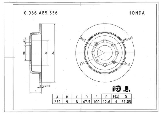 BOSCH 0 986 AB5 556