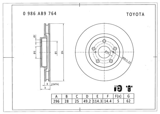 BOSCH 0 986 AB9 764