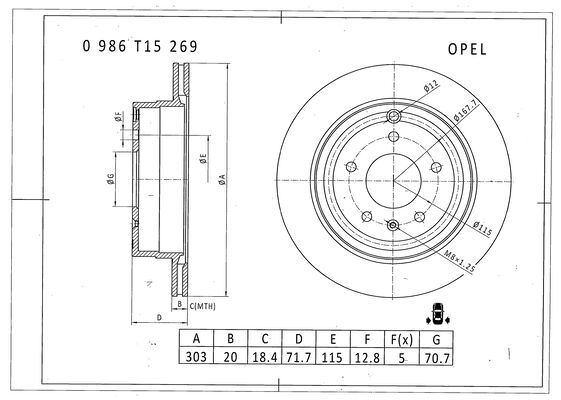 BOSCH 0 986 T15 269