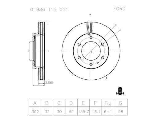 BOSCH 0 986 T15 011 BOSCH 0 986 T15 011