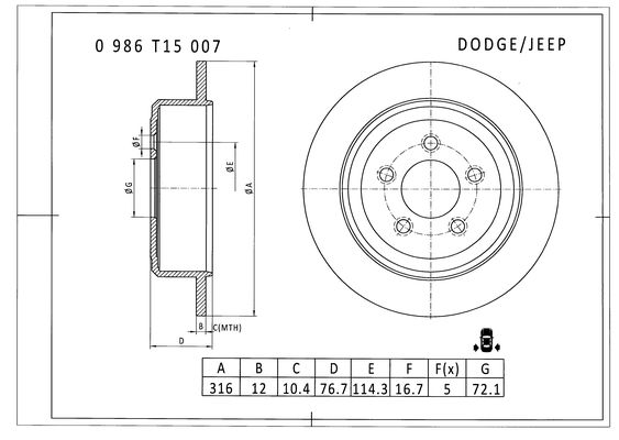 BOSCH 0 986 T15 007