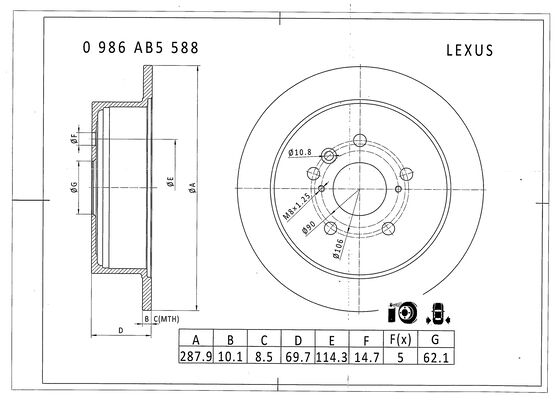 BOSCH 0 986 AB5 588