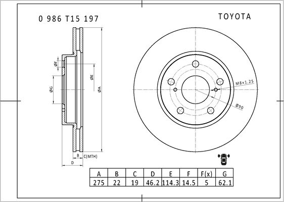 BOSCH 0 986 T15 197