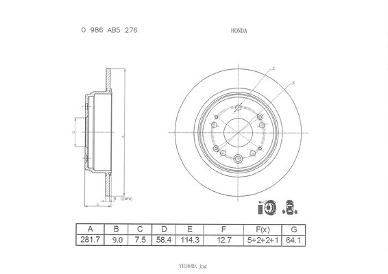 BOSCH 0 986 AB5 276