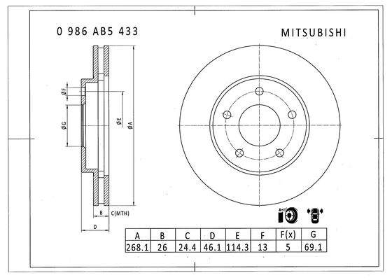 BOSCH 0 986 AB5 433 BOSCH 0 986 AB5 433