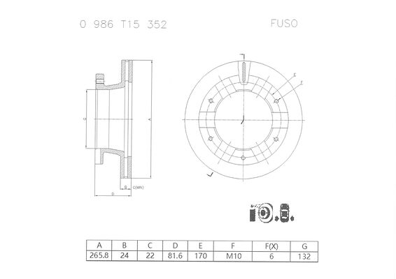 BOSCH 0 986 T15 352