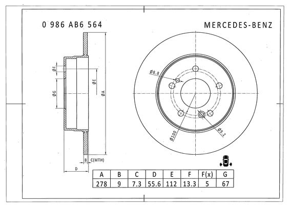 BOSCH 0 986 AB6 564