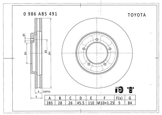 BOSCH 0 986 AB5 491