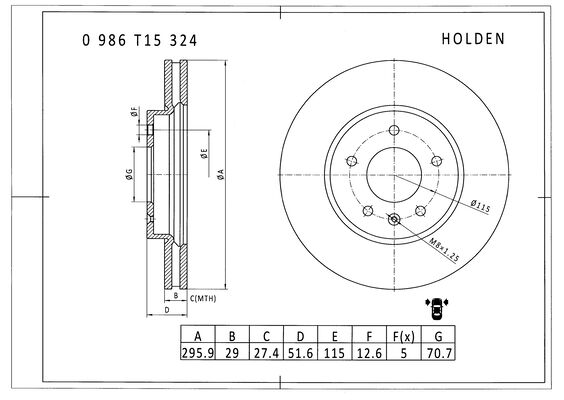 BOSCH 0 986 T15 324