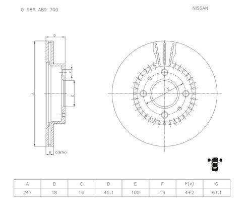 BOSCH 0 986 AB9 700