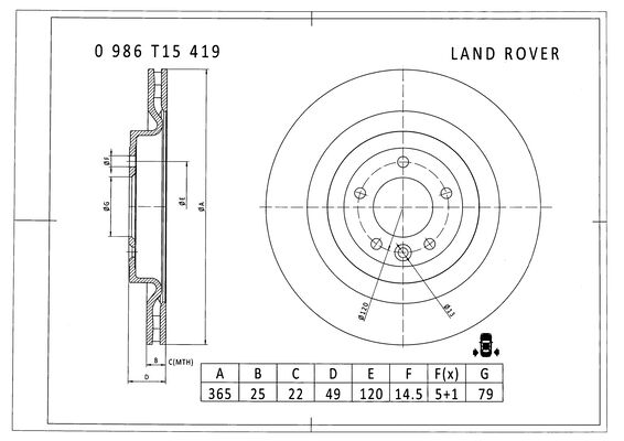 BOSCH 0 986 T15 419