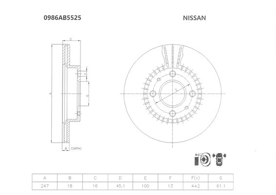 BOSCH 0 986 AB5 525