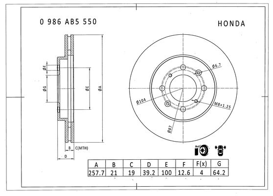 BOSCH 0 986 AB5 550