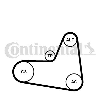 CONTINENTAL CTAM 6PK1045K2