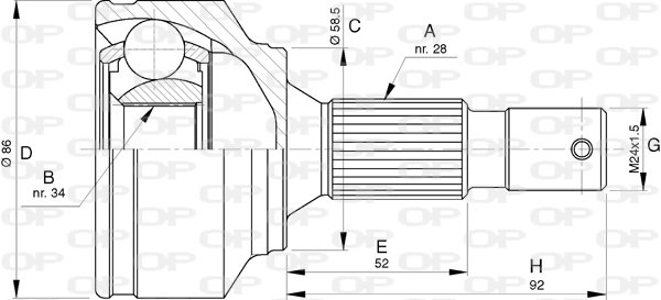 OPEN PARTS CVJ5767.10