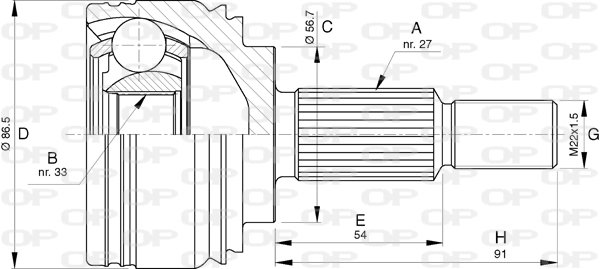 OPEN PARTS CVJ5783.10